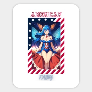 Stars and Stripes Fairy Sticker